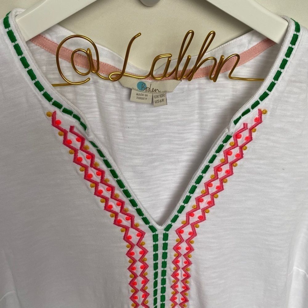 Boden Peggy Embroidered Jersey Dress - Picture 4 of 10